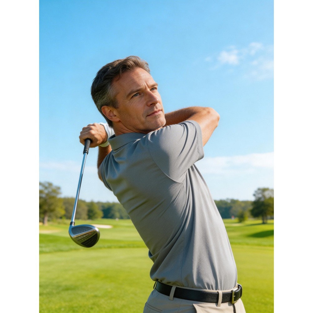 UltraClub Platinum Performance Mens Polo Shirt Grey Short Sleeve Golf Top M